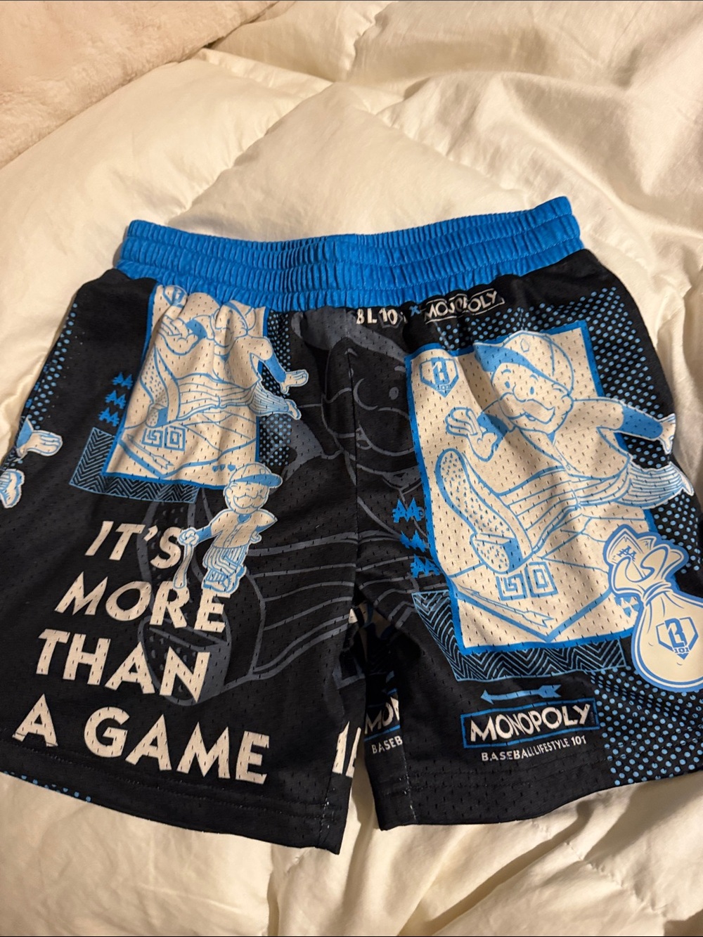 Monopoly Boys' Black & Blue Graphic Shorts